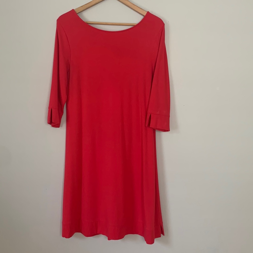 coral jersey dress
